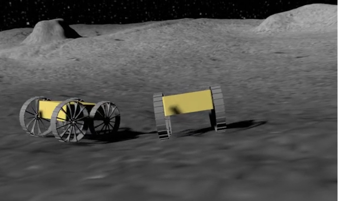 Figure 4. Rendering of CADRE rovers on the Moon's surface.