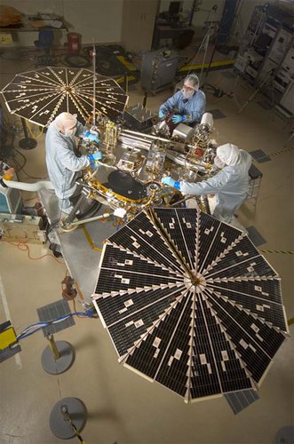 Phoenix Mars Lander with Solar Arrays Open